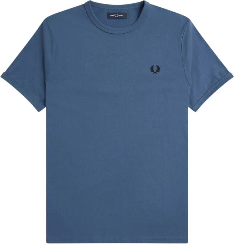 Fred Perry T-shirt Ringer Blauw Heren