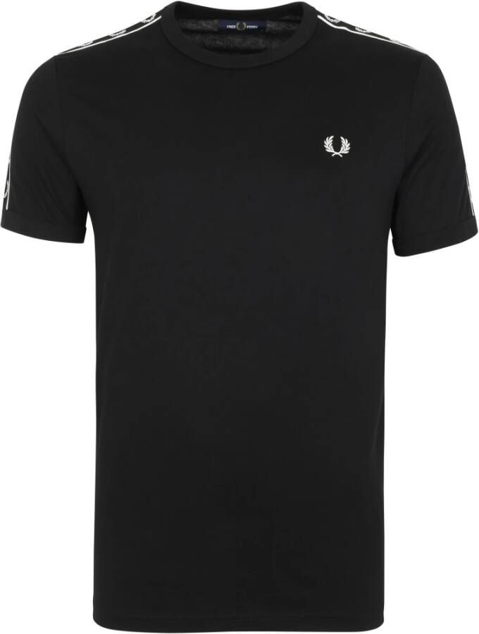 Fred Perry Taped Ringer T-shirt Contrast Zwart Heren