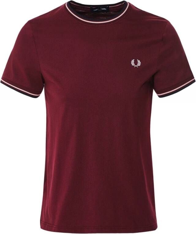Fred Perry t-shirt Rood Heren