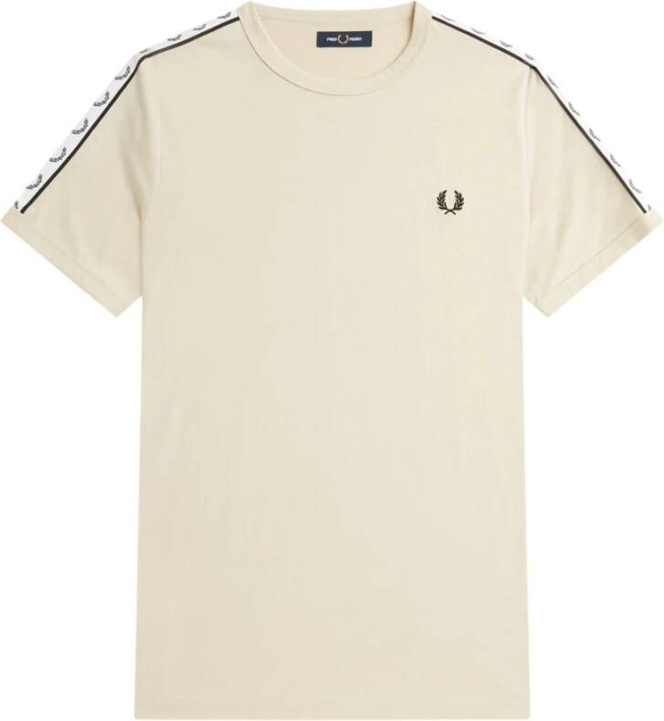 Fred Perry T-shirt Taped Ringer Beige Heren
