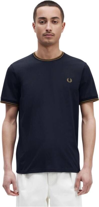 Fred Perry T-shirt Twin Tipped Blauw Heren
