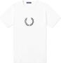 Fred Perry Wit Logo T-Shirt White Heren - Thumbnail 3