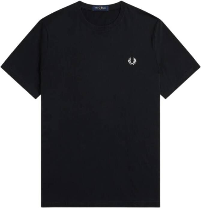 Fred Perry Zwarte T-shirt met grafische print op de achterkant Black Heren