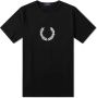 Fred Perry Laurel Wreath Grafisch T-Shirt Black Heren - Thumbnail 1