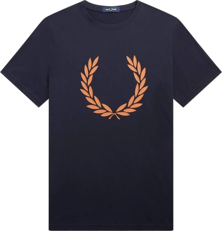 Fred Perry T-Shirts Blauw Heren