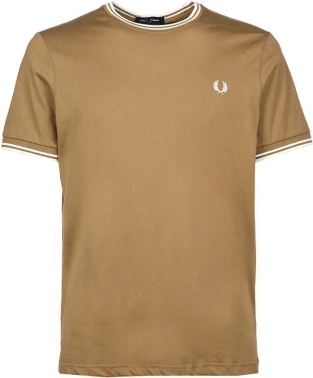 Fred Perry T-Shirts Bruin Heren