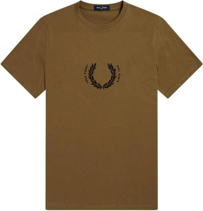 Fred Perry T-shirts Bruin Heren