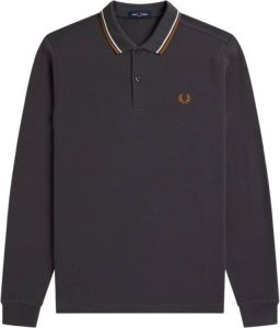 Fred Perry Longsleeve Polo M3636 Antraciet