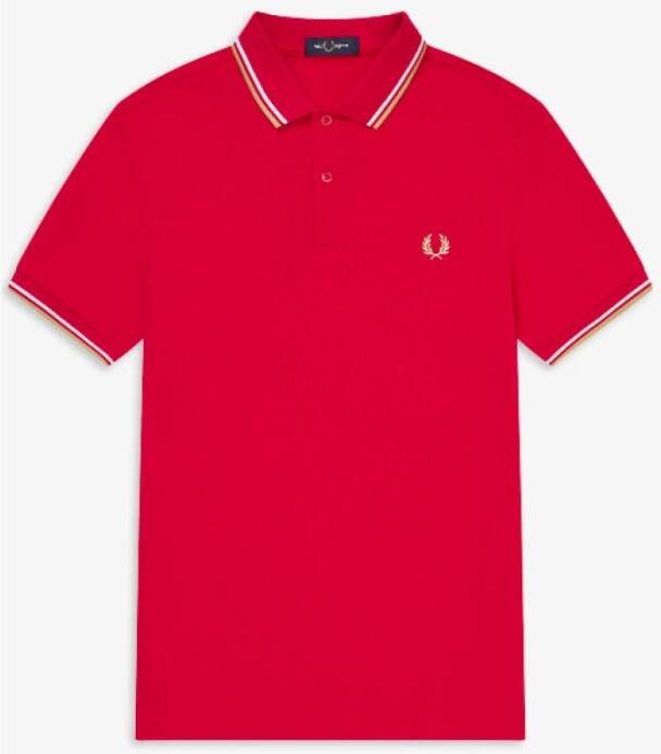 Fred Perry Rode T-shirts en Polos Rood Heren
