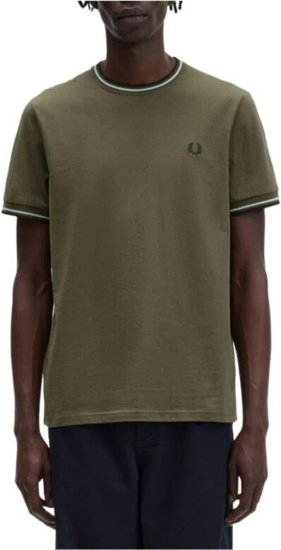 Fred Perry Stijlvolle Heren T-shirt M1588 Green Heren
