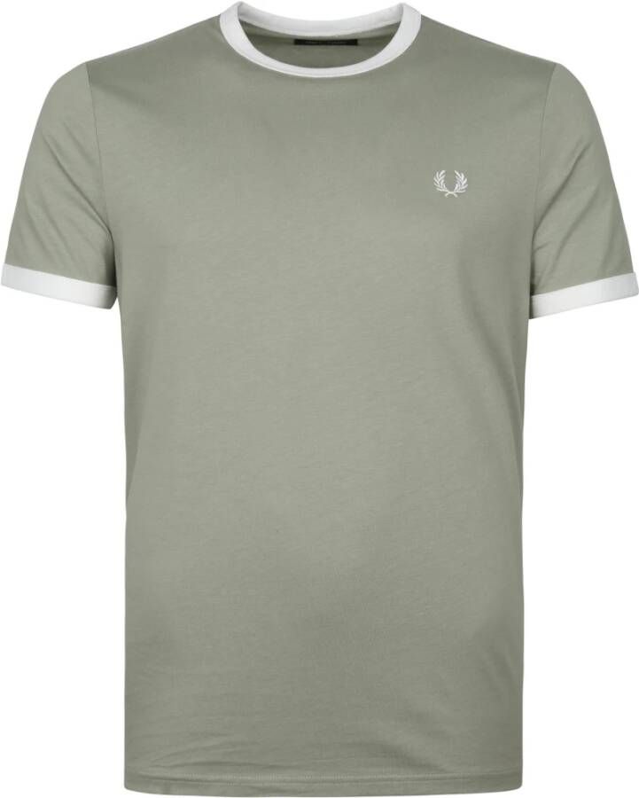 Fred Perry T-shirt met labelstitching model 'RINGER'