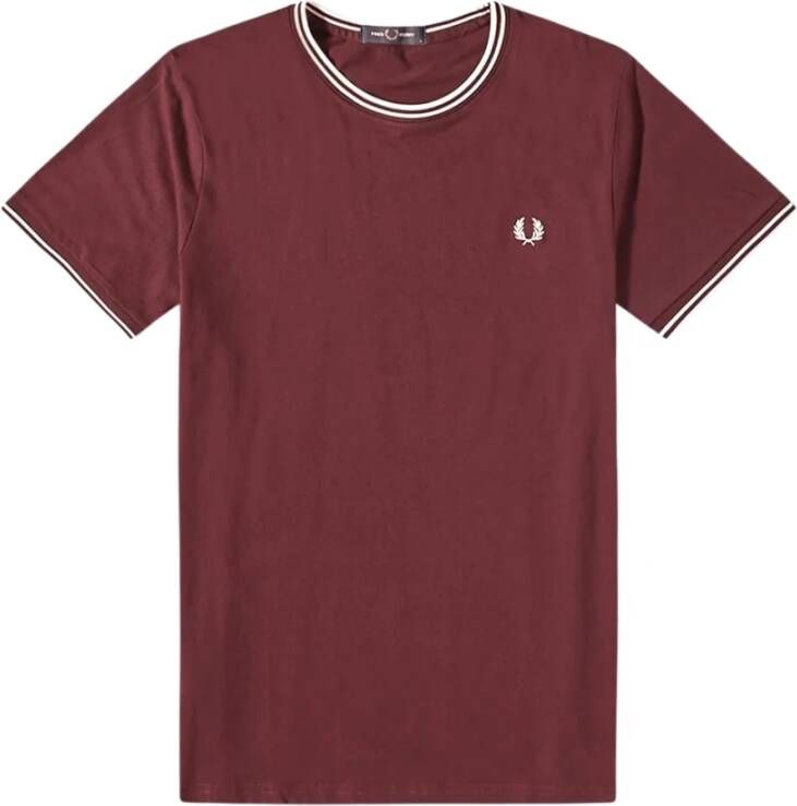 Fred Perry T-Shirts Rood Heren