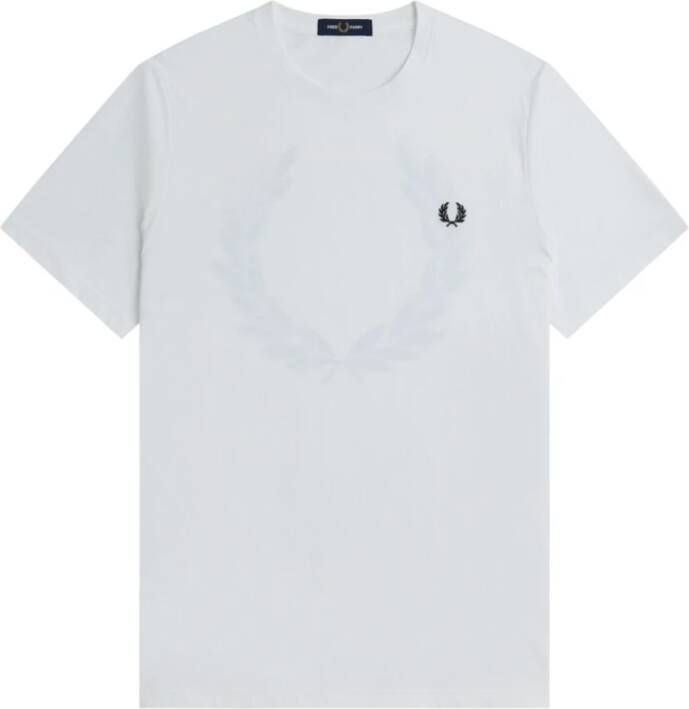 Fred Perry Klassiek Laurel Crown T-Shirt White Heren