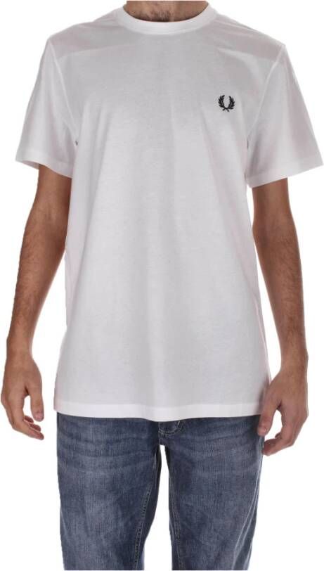 Fred Perry Klassiek Laurel Crown T-Shirt White Heren