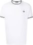 FRED PERRY Heren Polo's & T-shirts Twin Tipped T-shirt Wit - Thumbnail 4