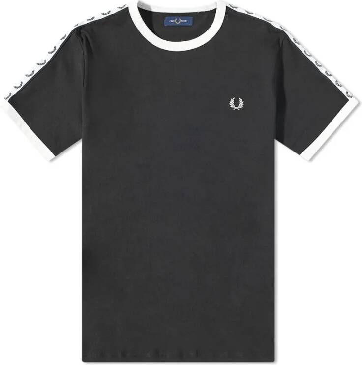 Fred Perry regular fit T-shirt TAPED RINGER T-SHIRT met logo black - Foto 3