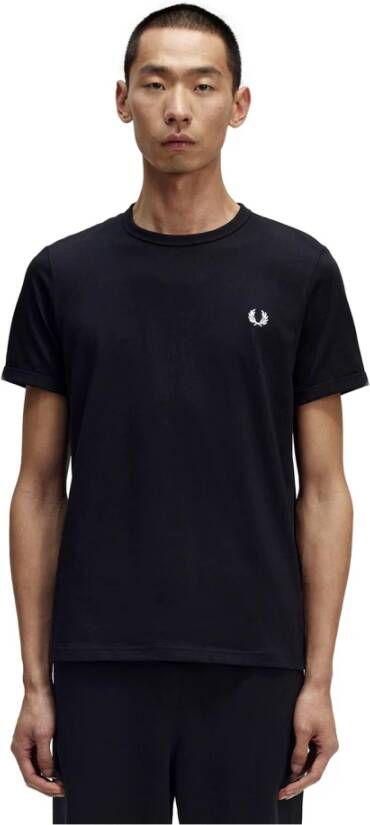 Fred Perry Zwarte T-shirts en Polos Collectie Black Heren - Foto 6
