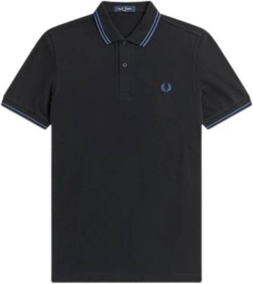 Fred Perry T96 Twin Tipped Shirt in Zwart Black Heren