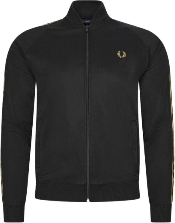 Fred Perry Taped Track Jacket Black 1964 Gold Zwart Heren