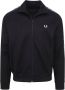 Fred Perry Taped Track Jacket Carbon Donkerblaw Blauw Heren - Thumbnail 1