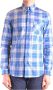 Fred Perry Tartan Zakelijk Overhemd Blauw Heren - Thumbnail 1