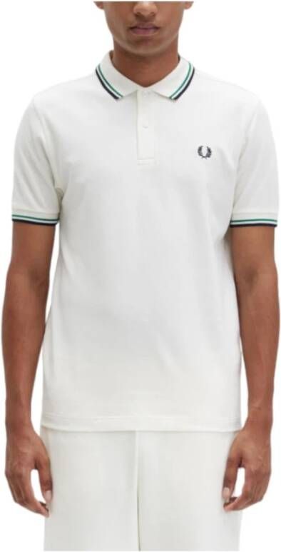 Fred Perry Twin Tipped Shirt Regular Fit White Heren