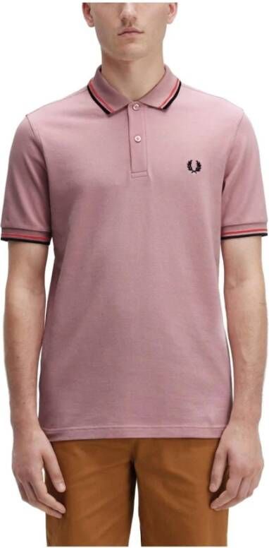 Fred Perry Tijdloos Klassiek Polo Shirt Roze Heren