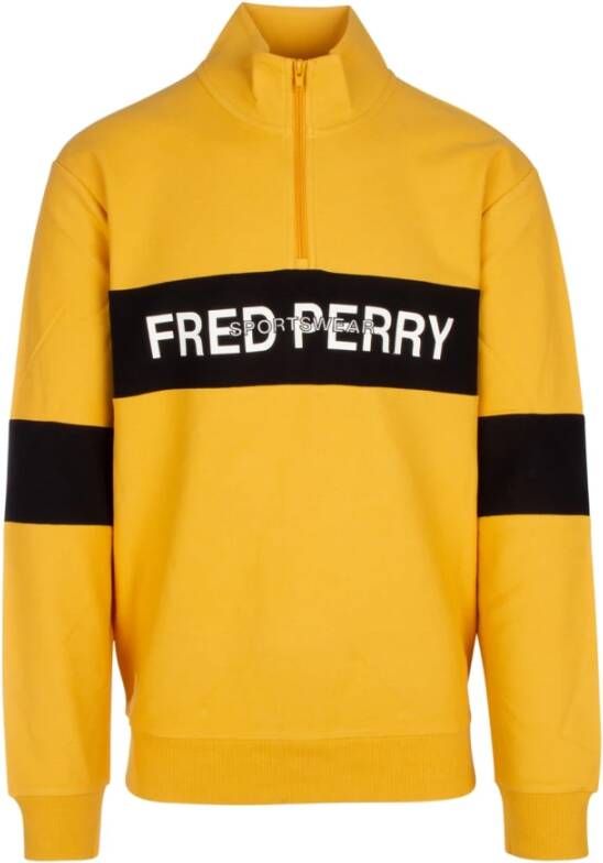 Fred Perry Wollen Trui Yellow Heren