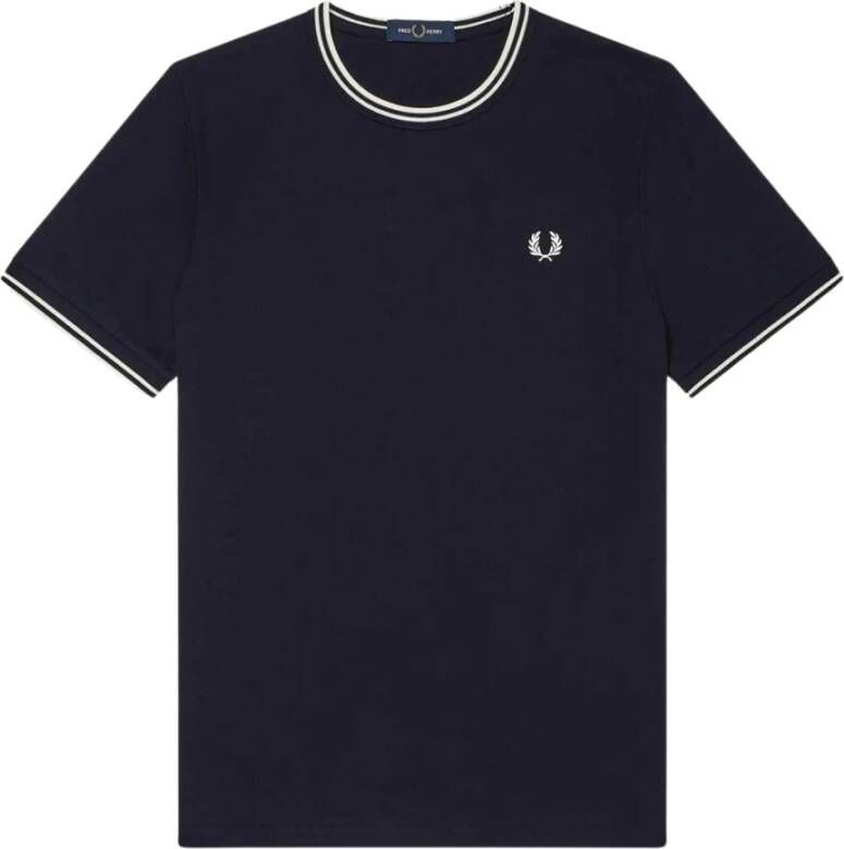 Fred Perry Tweeling getipt T-shirt Zwart Heren