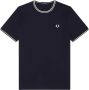Fred Perry T-shirt met korte mouwen en contrastdetails Black Heren - Thumbnail 3