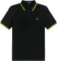 Fred Perry regular fit polo Twin tipped met contrastbies britgreen citron - Thumbnail 2