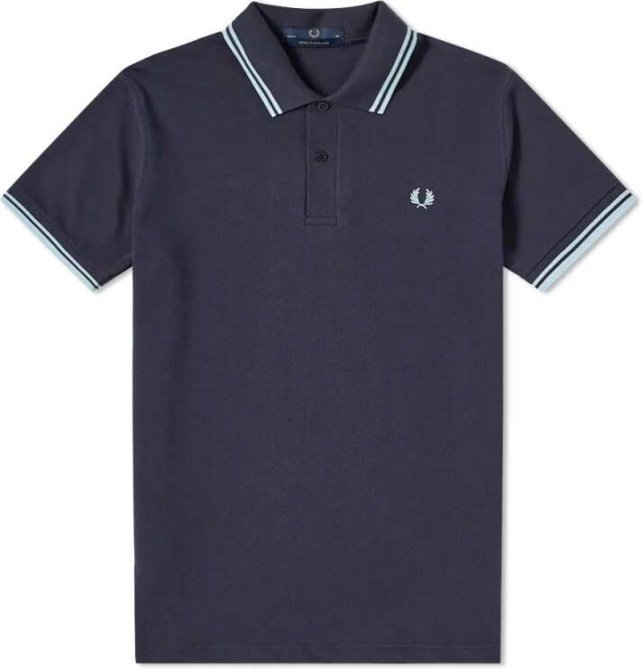 Fred Perry Twin-tipped Polo Shirt Blauw Heren