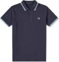 Fred Perry Twin-tipped Polo Shirt Blauw Heren - Thumbnail 1