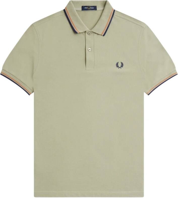 Fred Perry Twin Tipped Polo Shirt Groen Heren