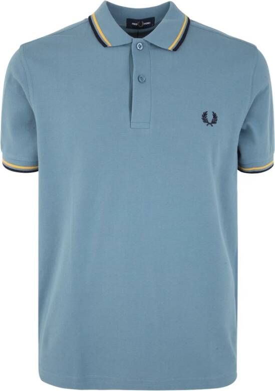 Fred Perry Twin Tipped Shirt Blauw Heren