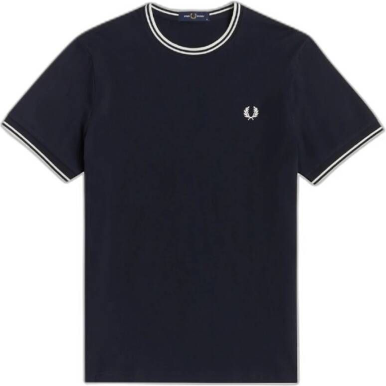 Fred Perry Twin Tipped T-shirt Blauw Dames