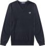 Fred Perry Klassieke V-hals Trui Black Heren - Thumbnail 2