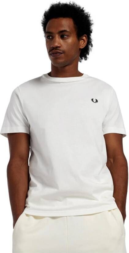 Fred Perry Witte Heren T-shirt M1600 Wit Heren