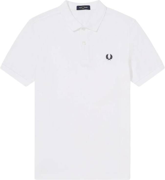 Fred Perry Witte Polo Plain T-shirts en Polos Wit Heren