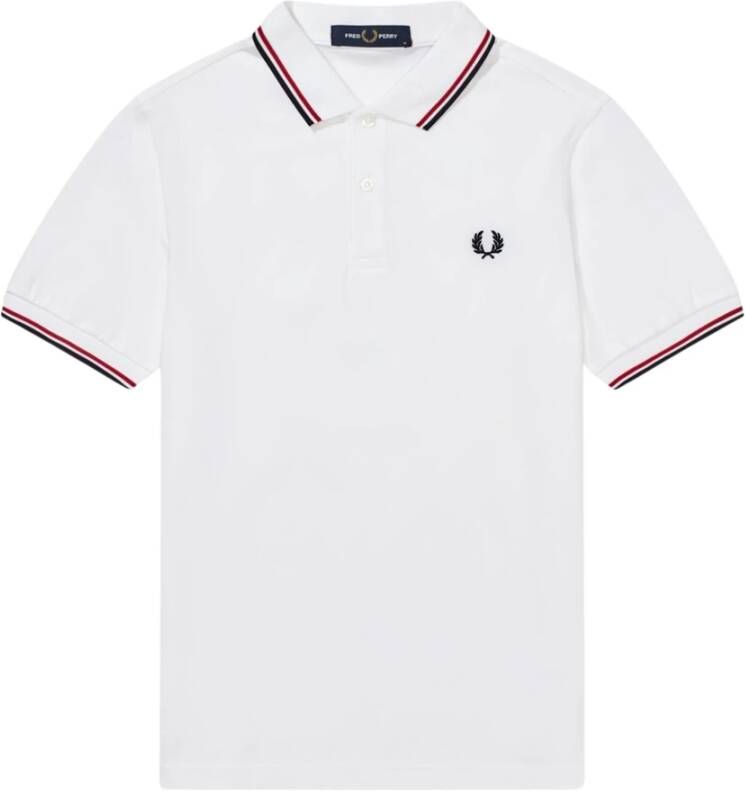 Fred Perry Witte T-shirts en Polos Wit Heren