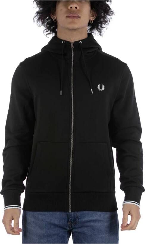 Fred Perry Sweater met rits Green Heren