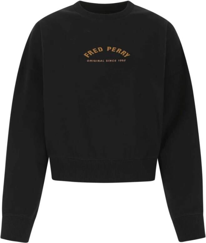 Fred Perry Zwart katoenen sweatshirt Zwart Dames