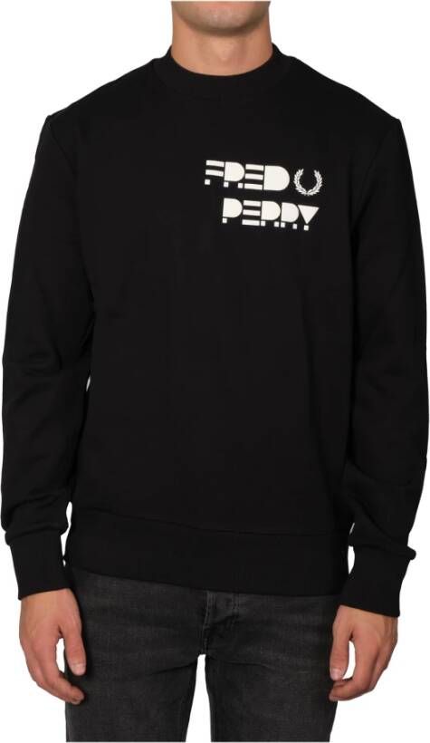 Fred Perry Zwarte Heren Sweatshirt met Freddy Perry Logo Zwart Heren