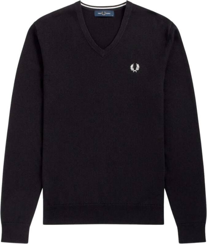 Fred Perry Zwarte Sweaters Stijl Model Naam Black Heren