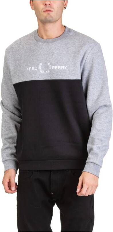 Fred Perry Zwarte Sweatshirts Klassieke Stijl Zwart Heren