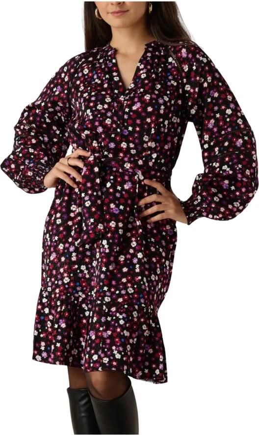 Freebird Bloemen Zwarte Mini Jurk Multicolor Dames - Foto 7