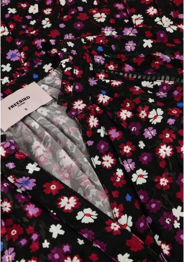 Freebird Bloemen Zwarte Mini Jurk Multicolor Dames - Foto 5