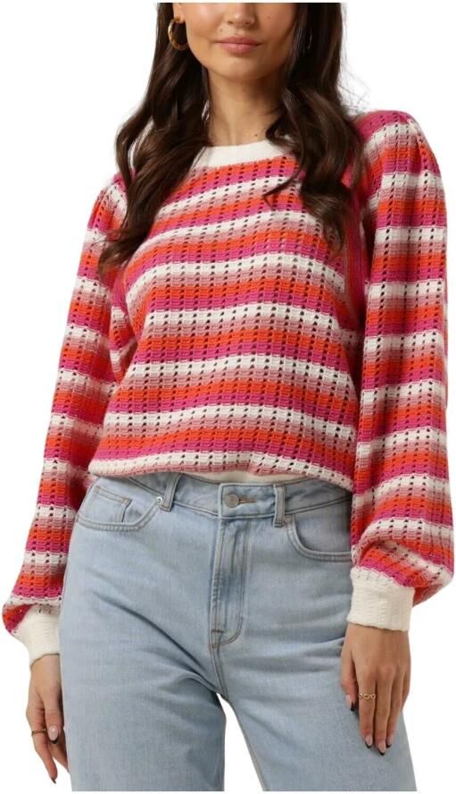 FREEBIRD Dames Truien & Vesten Knit-point-stripe-cot-23-1 Roze - Foto 7