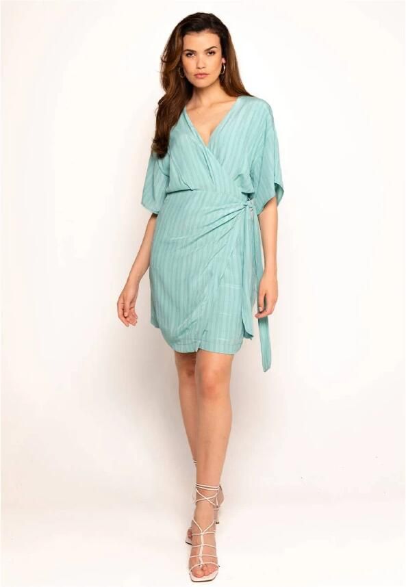 Freebird Groene Kolette SS Jurk Green Dames - Foto 7