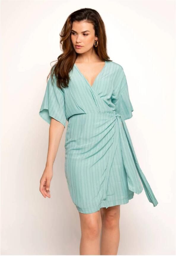 Freebird Groene Kolette SS Jurk Green Dames - Foto 6